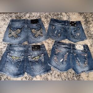 4 Pairs Miss Me Shorts